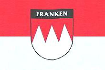 Flagge Franken mit Wappen