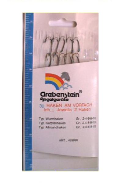 Hakensortiment mit Vorfach, 30 Stück