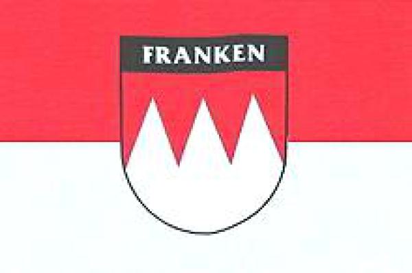 Flagge Franken mit Wappen