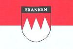 Flagge Franken mit Wappen