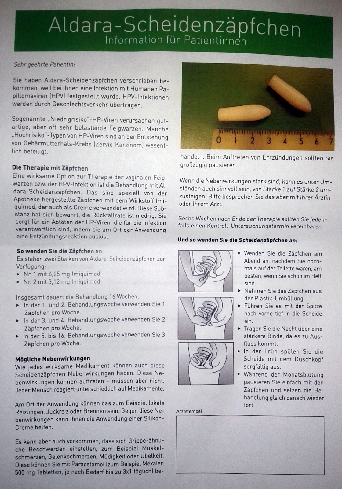 Aldara zäpfchen rezeptfrei